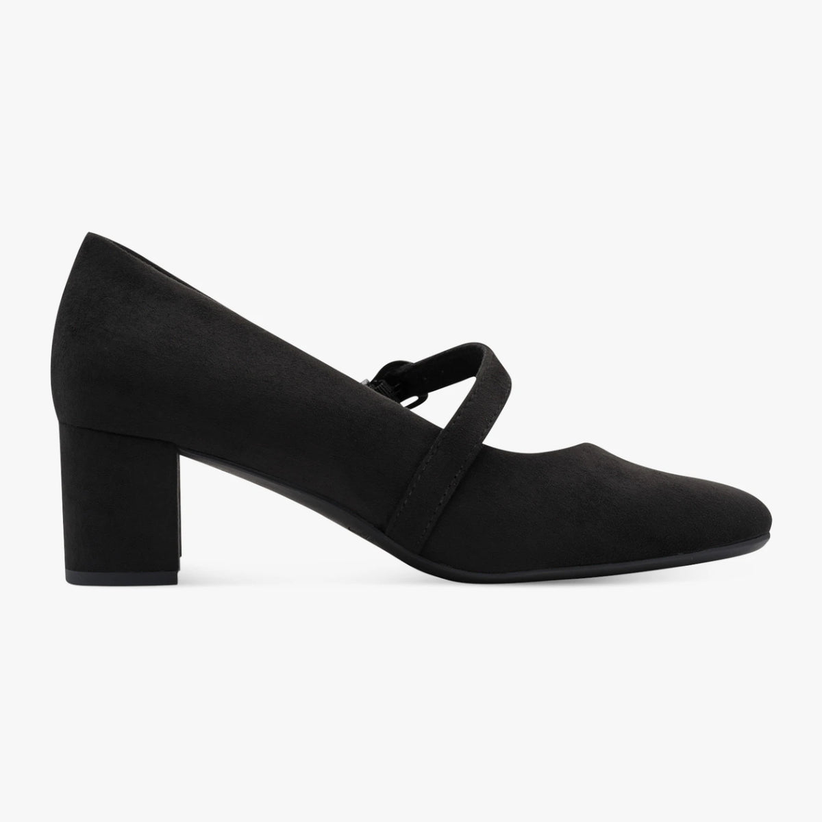 Jana Softline Black Wide Fit Mary Jane Court Shoe