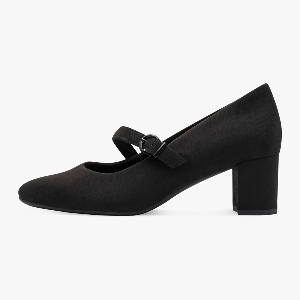Jana Softline Black Wide Fit Mary Jane Court Shoe