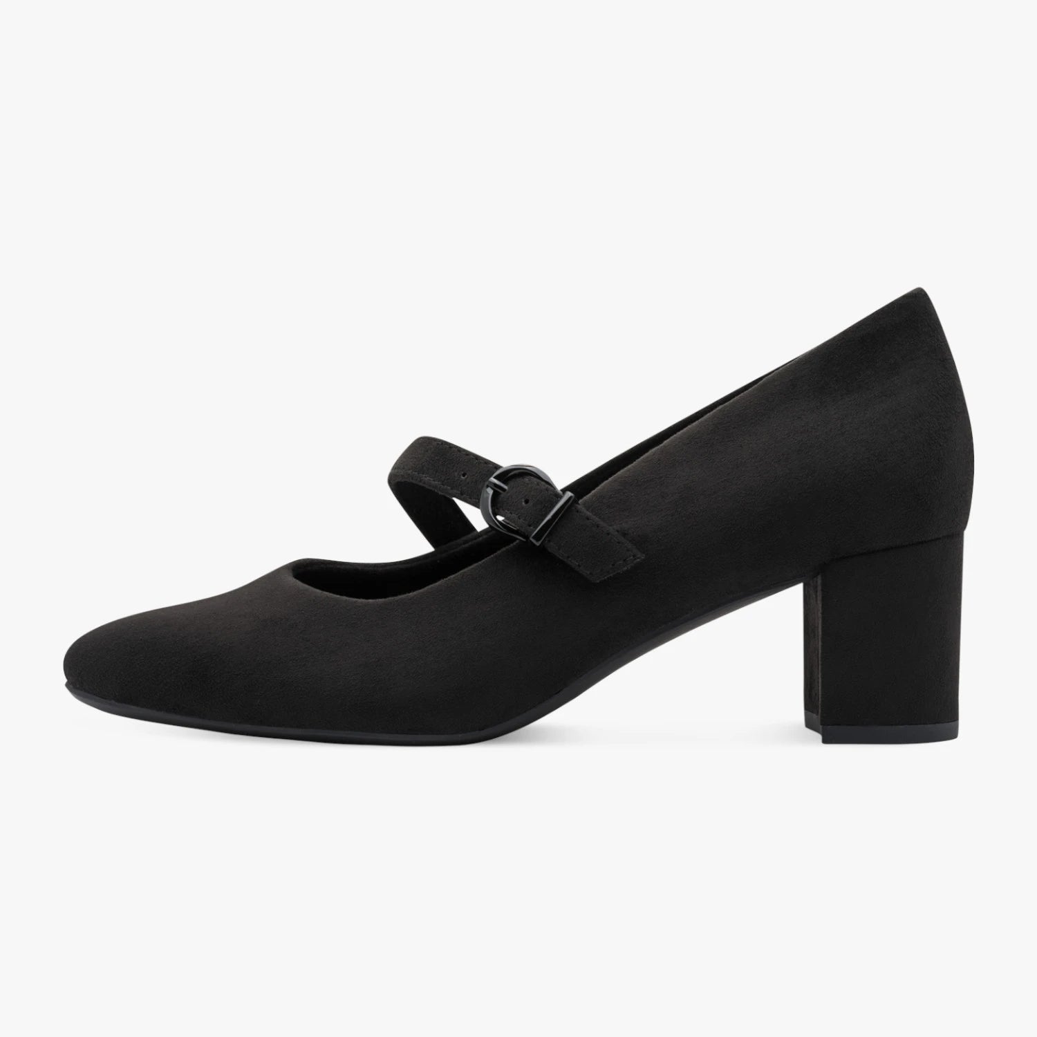 Jana Softline Black Wide Fit Mary Jane Court Shoe