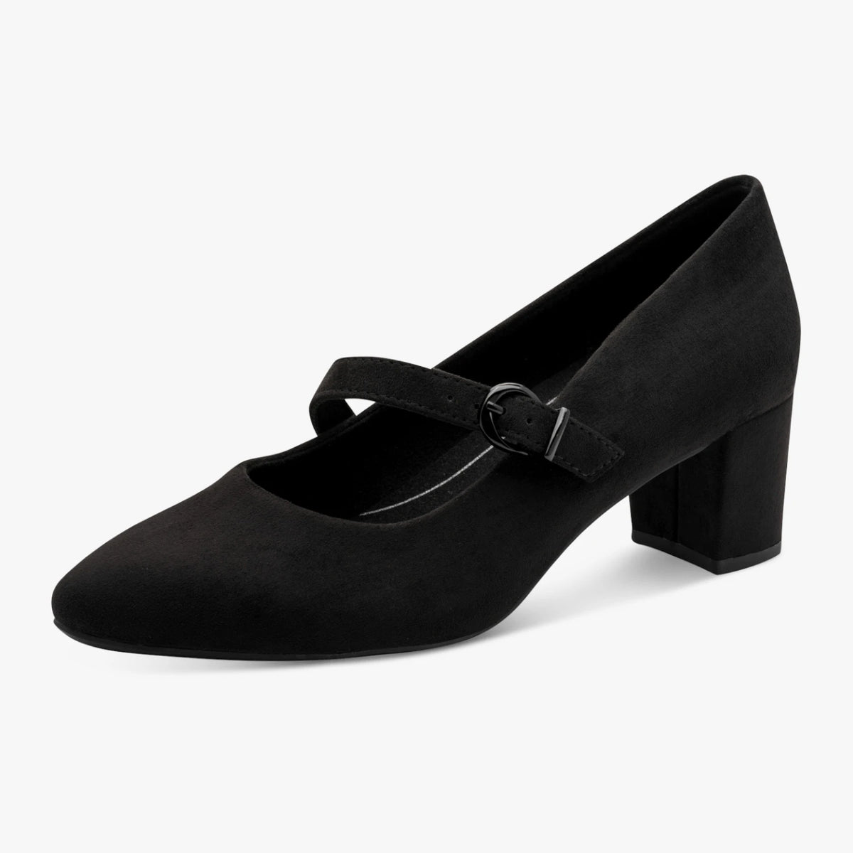 Jana Softline Black Wide Fit Mary Jane Court Shoe