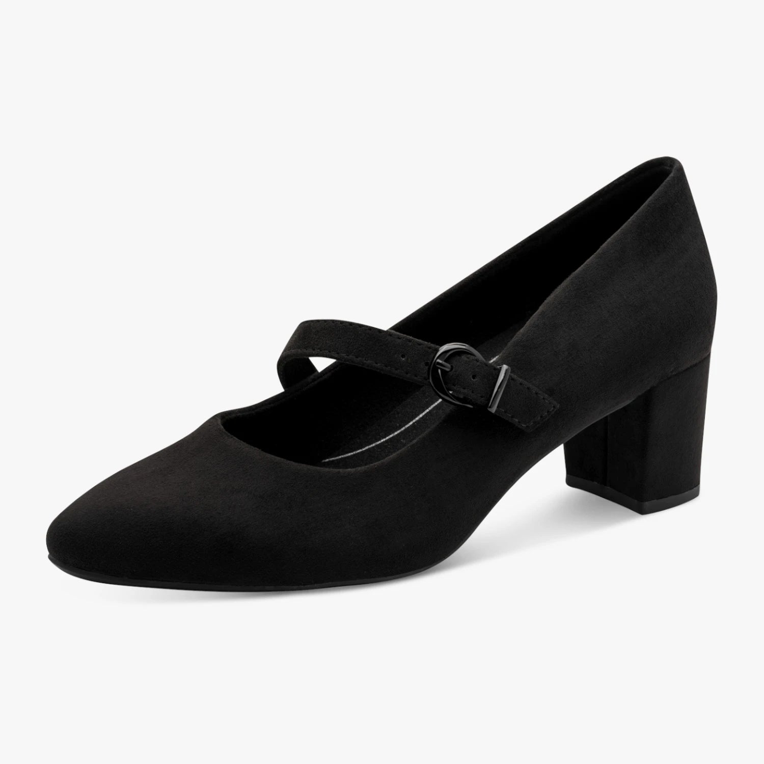 Jana Softline Black Wide Fit Mary Jane Court Shoe
