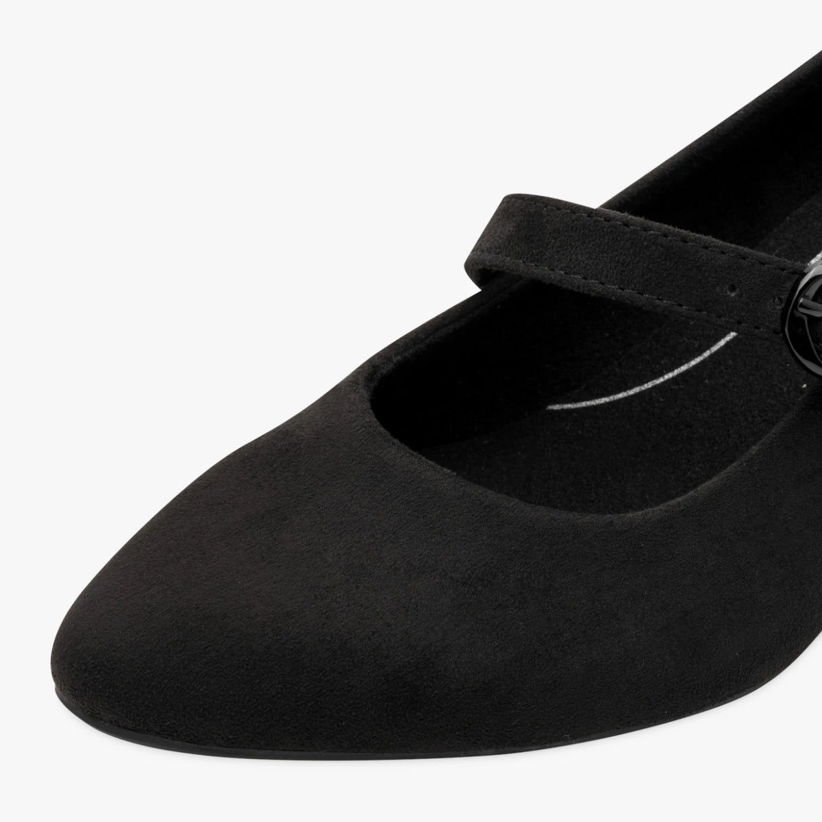 Jana Softline Black Wide Fit Mary Jane Court Shoe