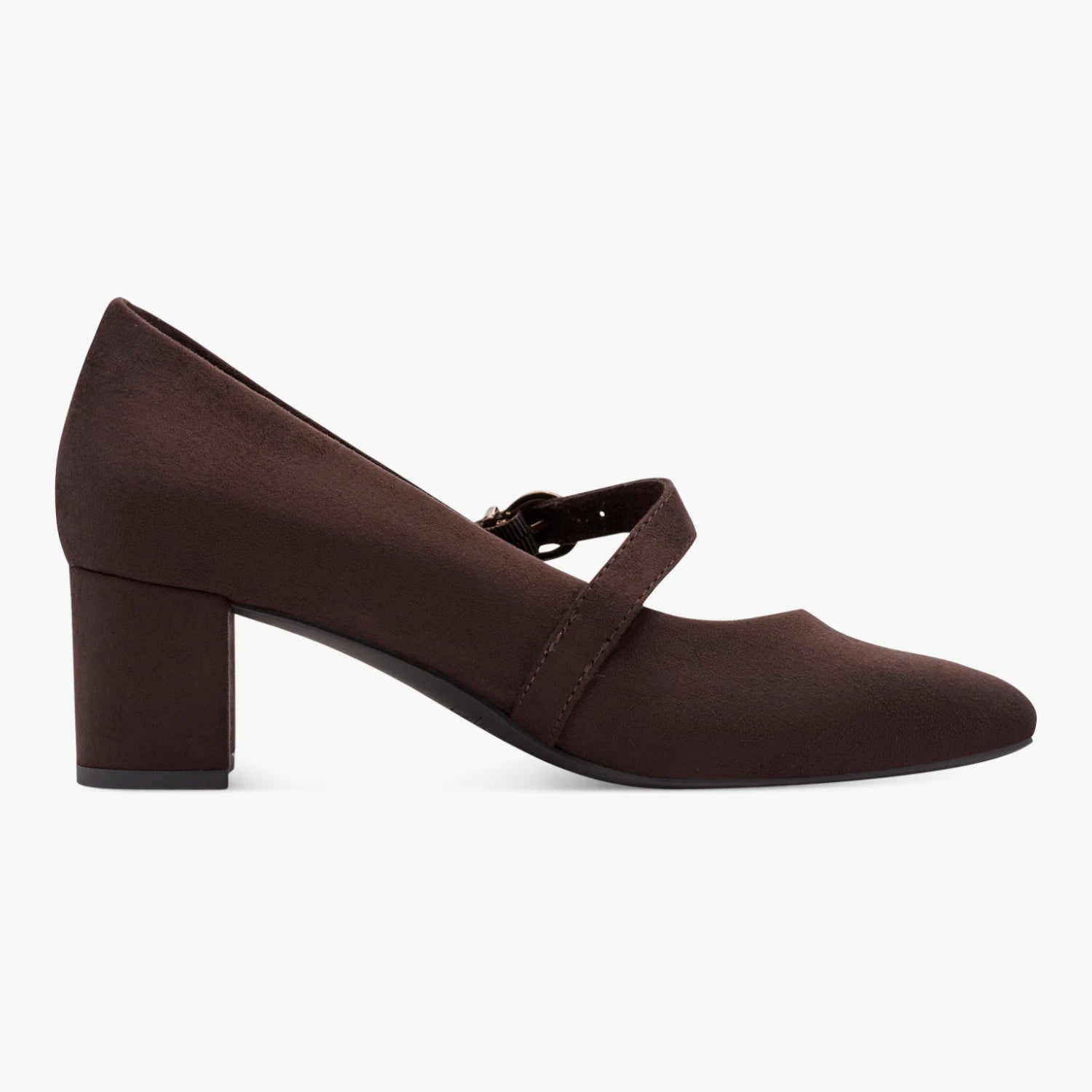 Jana Softline Mocha Brown Wide Fit Mary Jane Heels
