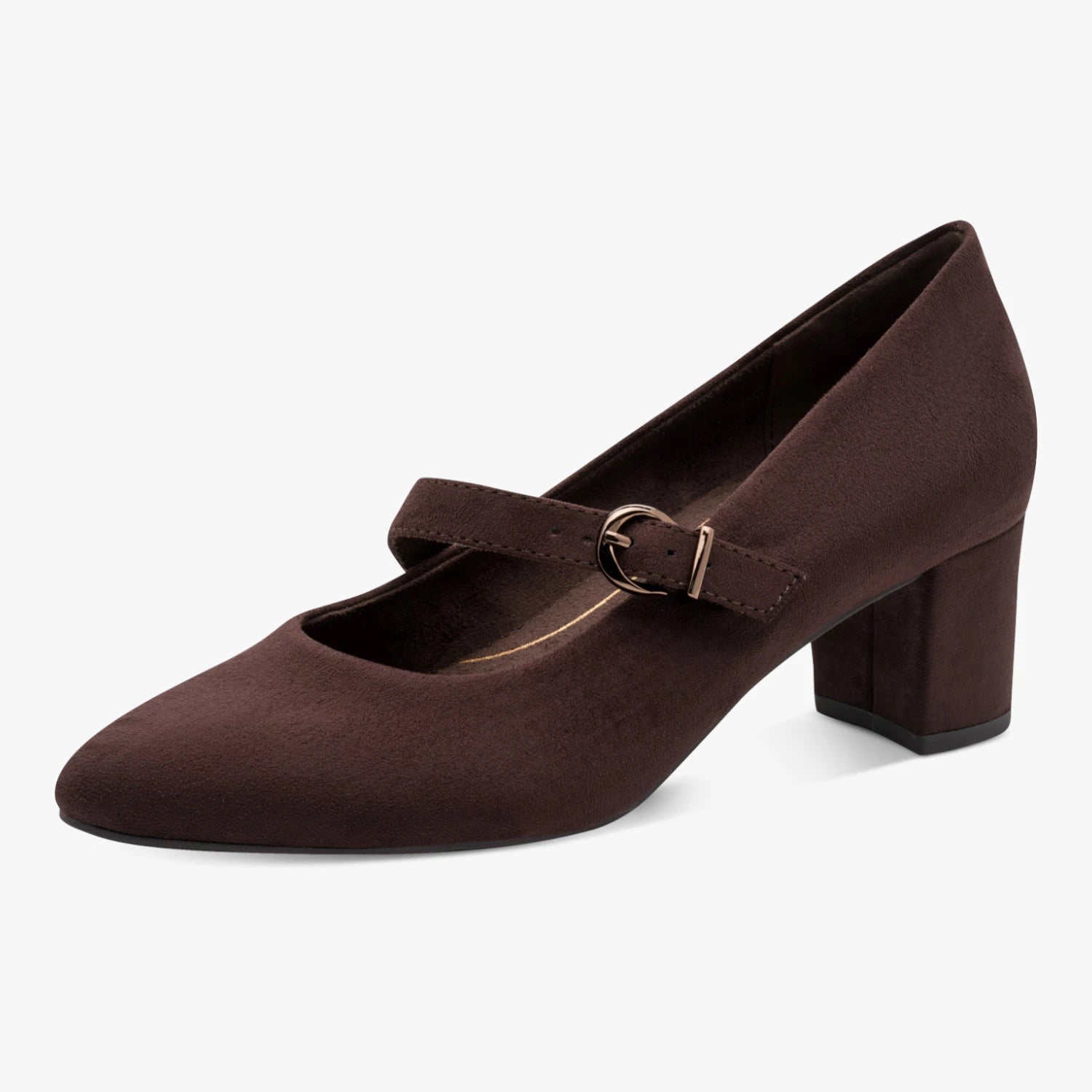 Jana Softline Mocha Brown Wide Fit Mary Jane Heels