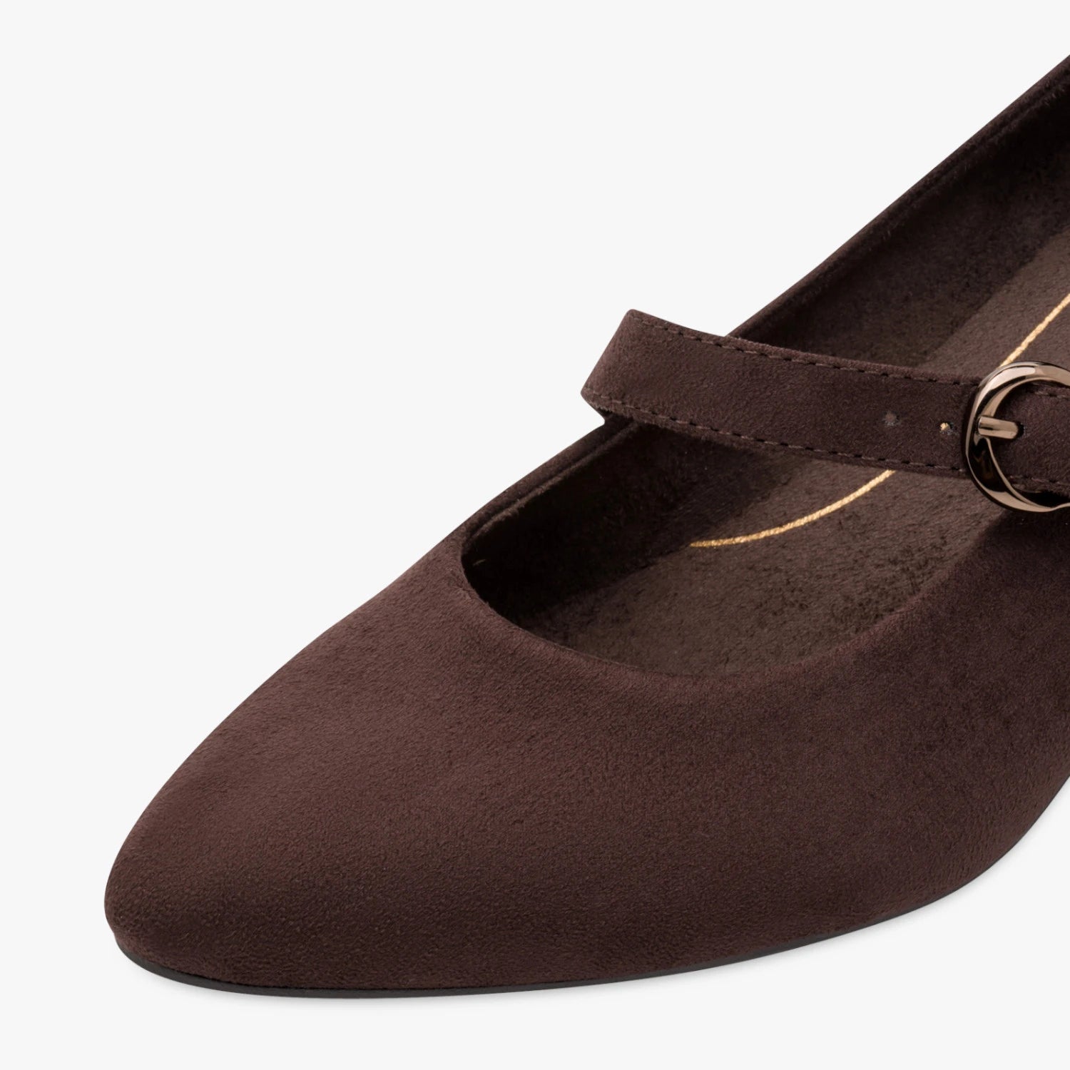 Jana Softline Mocha Brown Wide Fit Mary Jane Heels