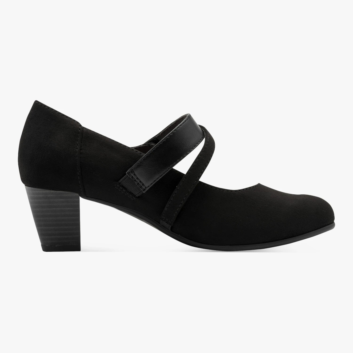 Jana Softline Black Wide Fit Mary Jane Heels