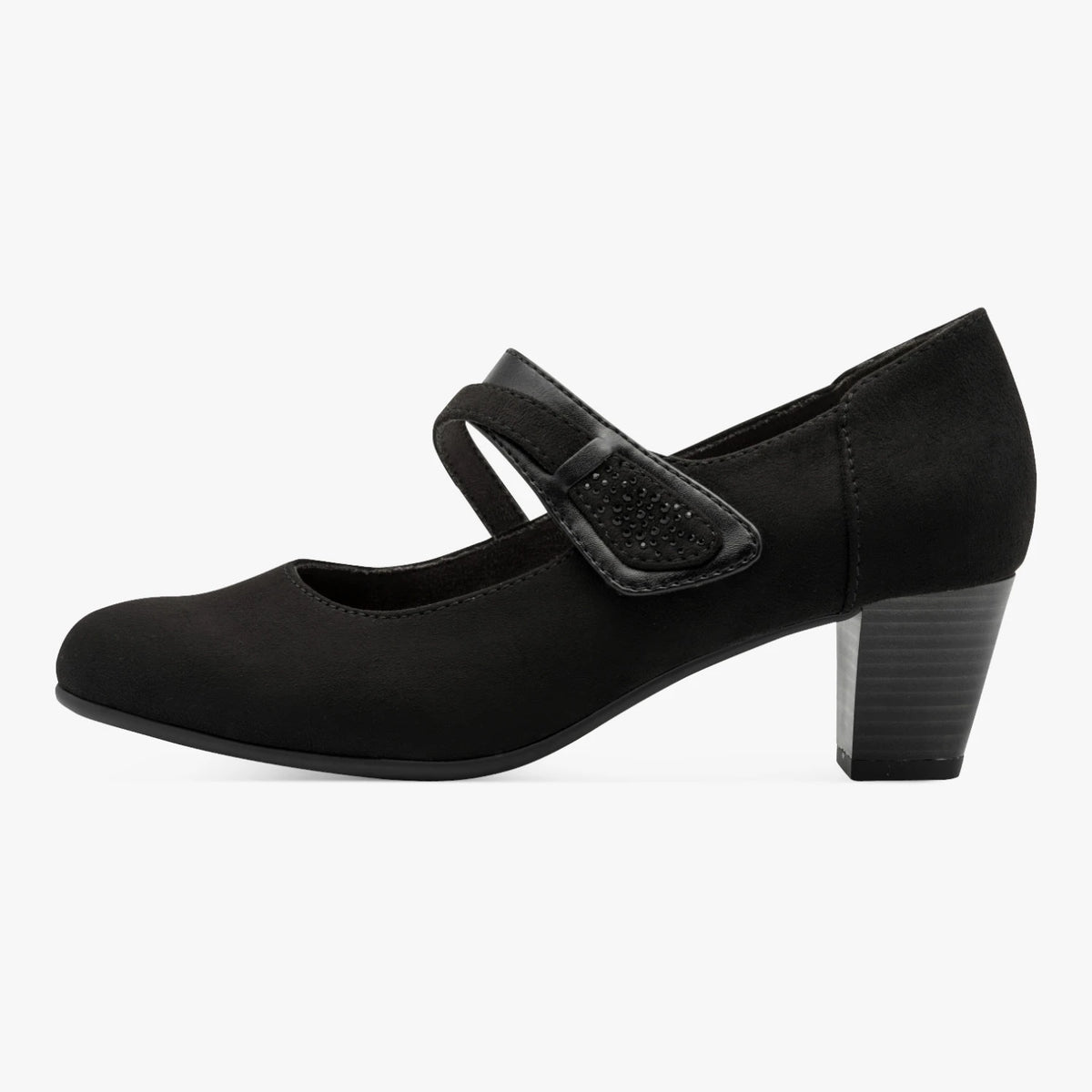 Jana Softline Black Wide Fit Mary Jane Heels