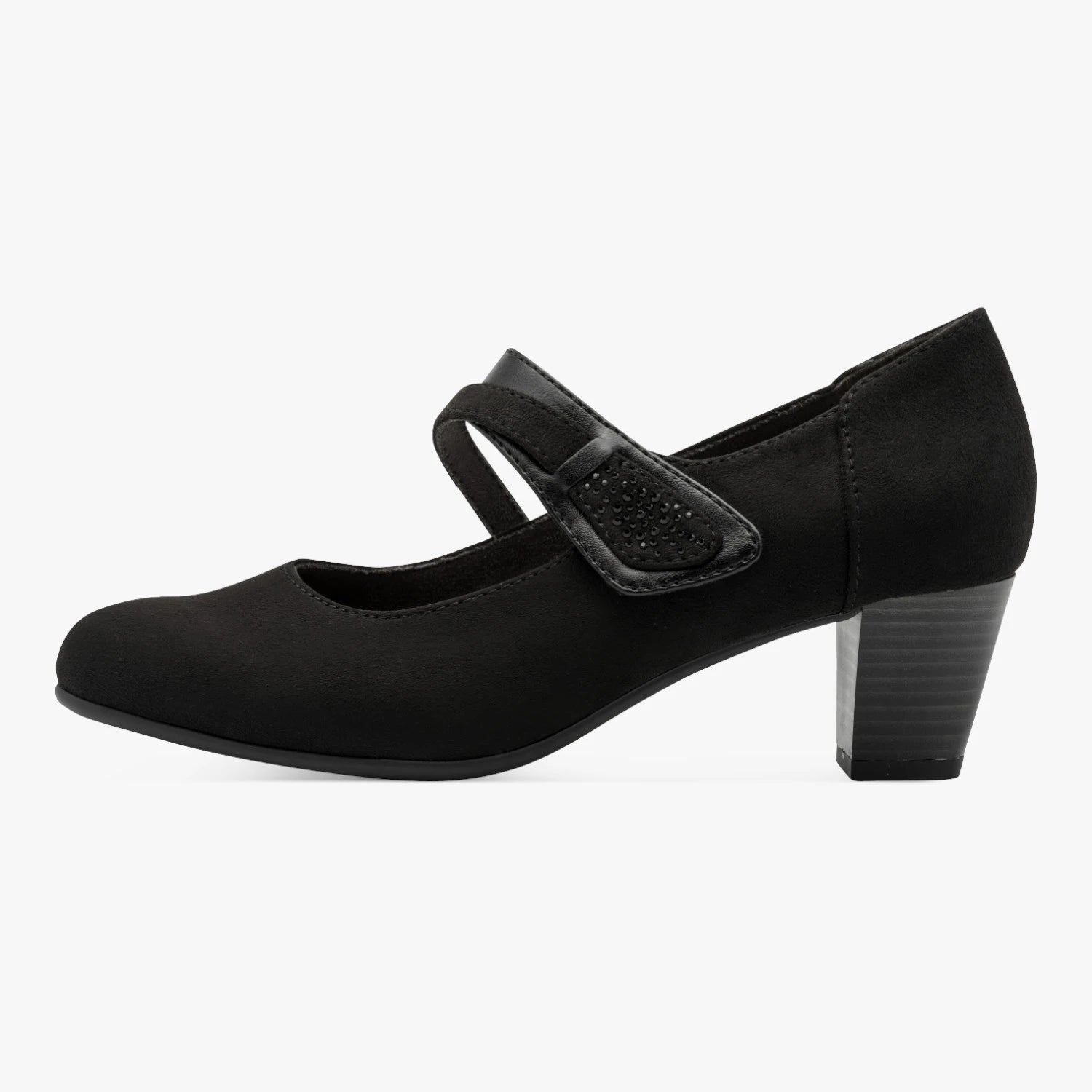 Jana Softline Black Wide Fit Mary Jane Heels
