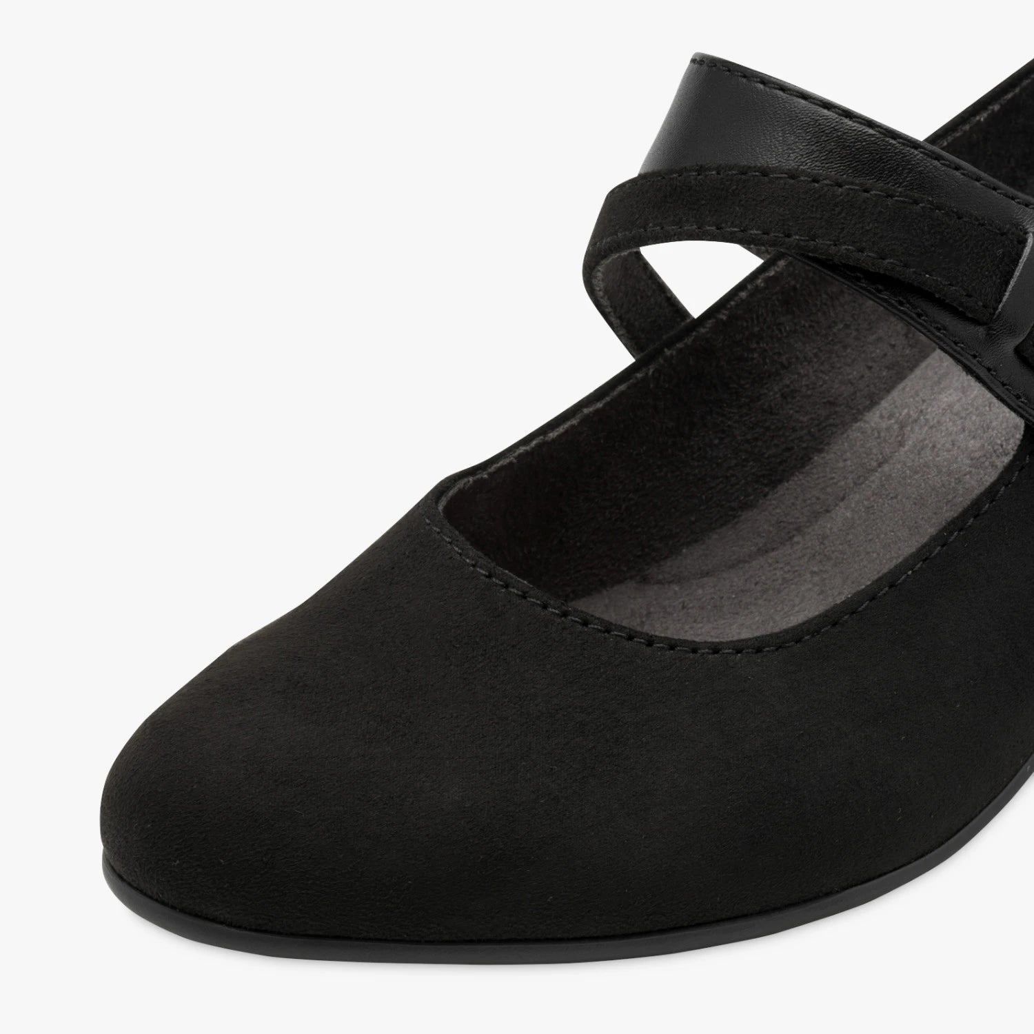 Jana Softline Black Wide Fit Mary Jane Heels