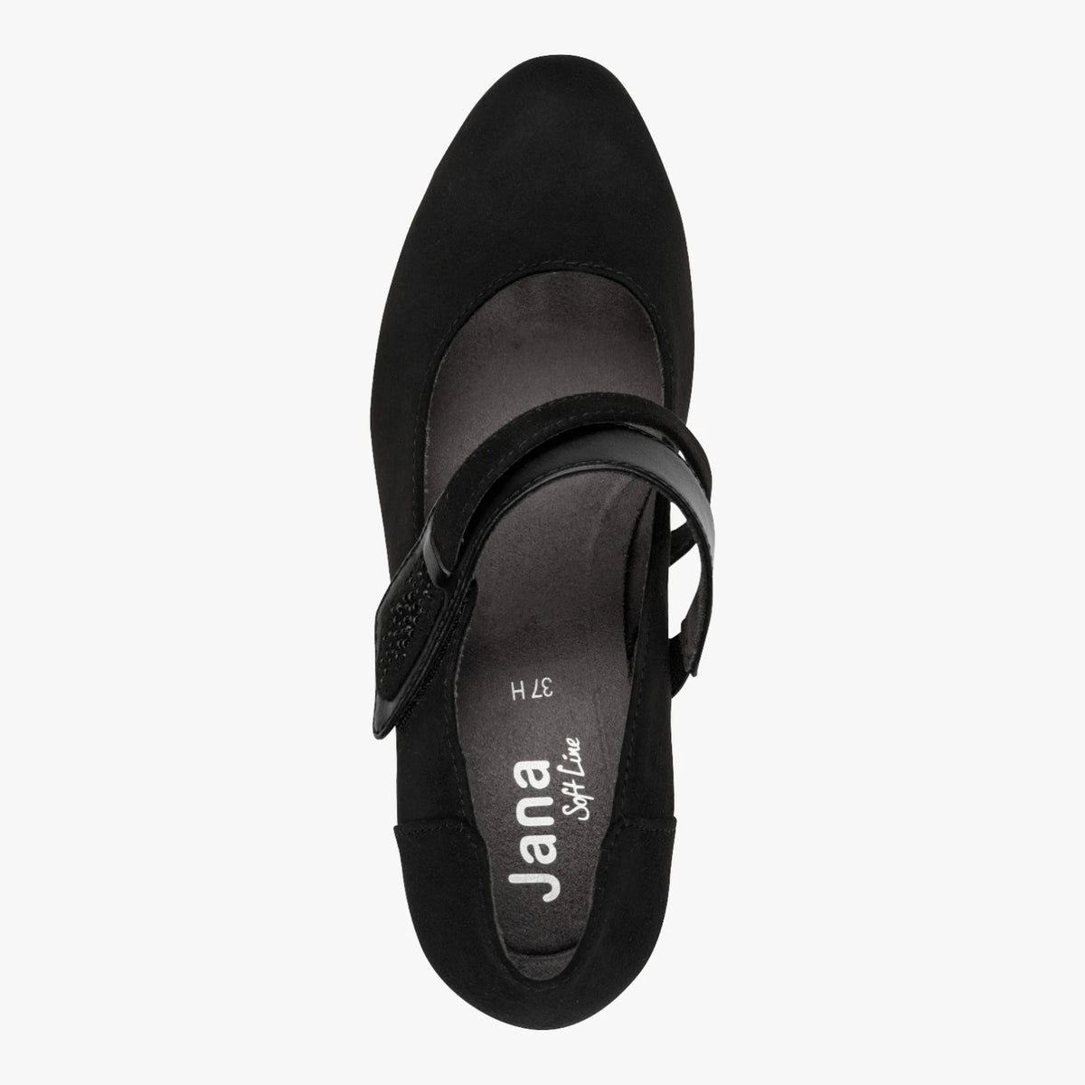 Jana Softline Black Wide Fit Mary Jane Heels