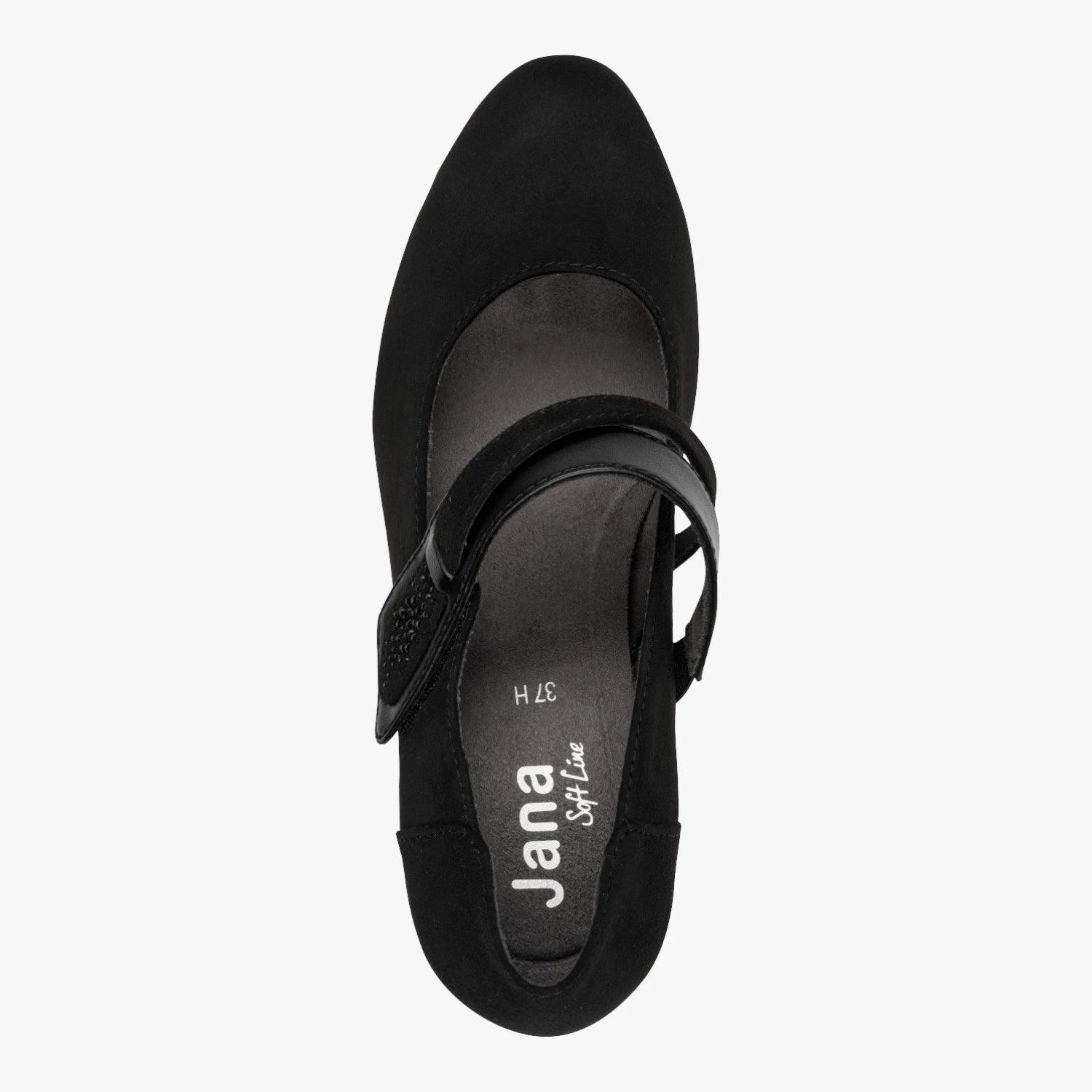 Jana Softline Black Wide Fit Mary Jane Heels