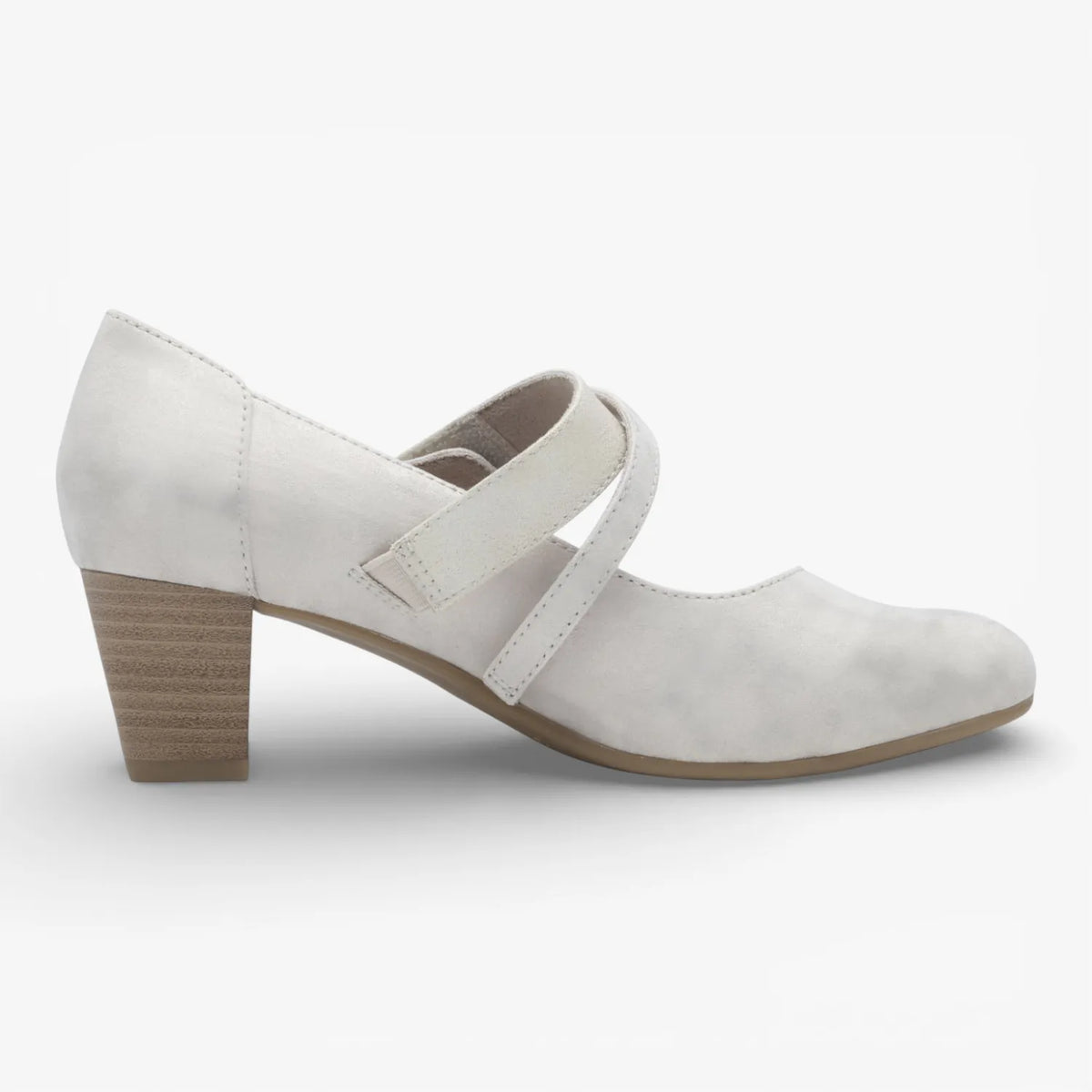 Jana Softline Beige/Gold Court Shoe (Wide Fit H, Vegan) – 8-24464-42 499