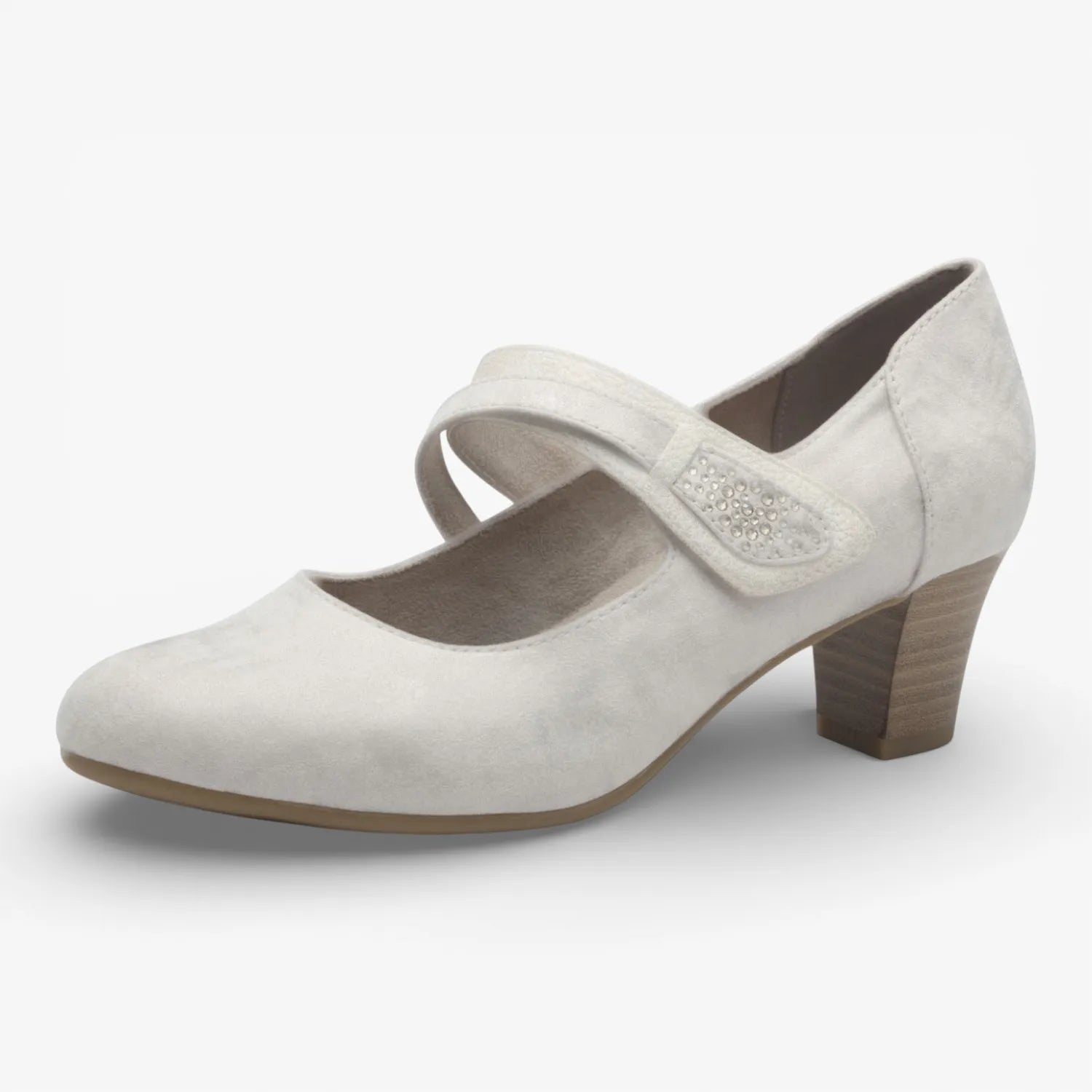 Jana Softline Beige/Gold Court Shoe (Wide Fit H, Vegan) – 8-24464-42 499