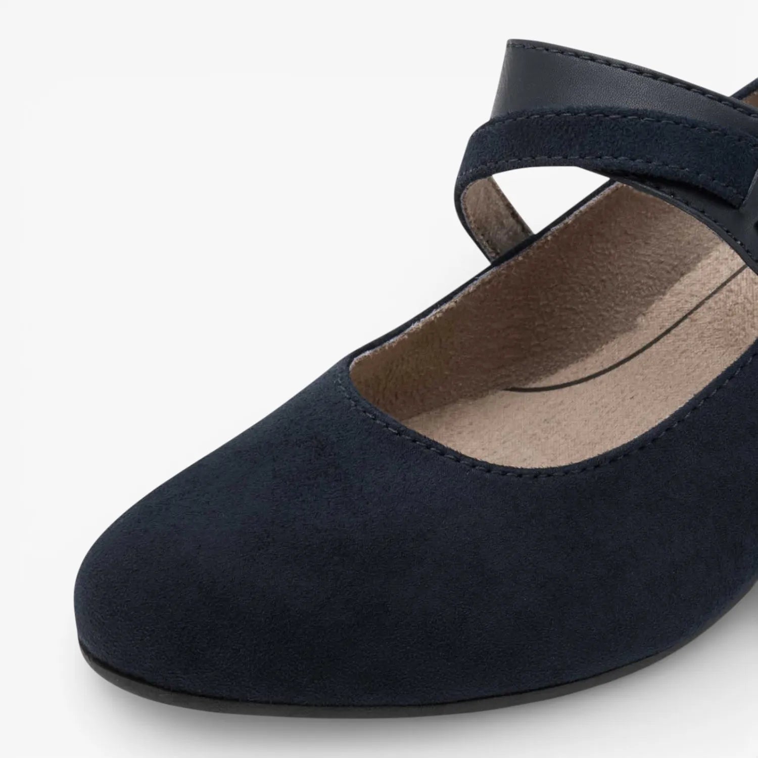 Jana Softline Navy Court Shoe (Wide Fit H, Vegan) – 8-24464-42 805