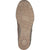 Bottom view of the beige sole with a gentle wedge.