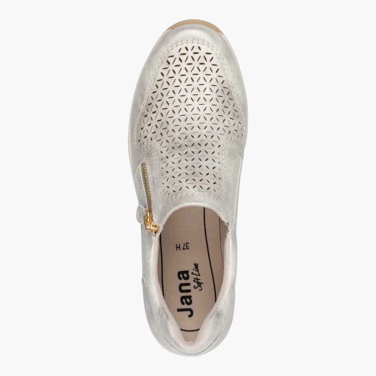 Jana Softline Beige Gold Trainer (Wide Fit H) – 8-24765-46 499
