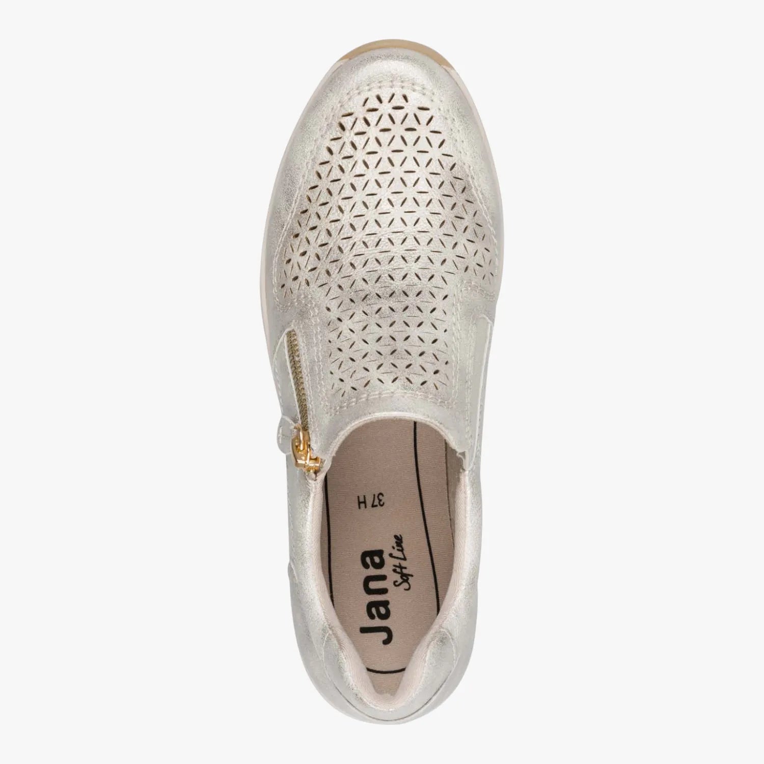 Jana Softline Beige Gold Trainer (Wide Fit H) – 8-24765-46 499