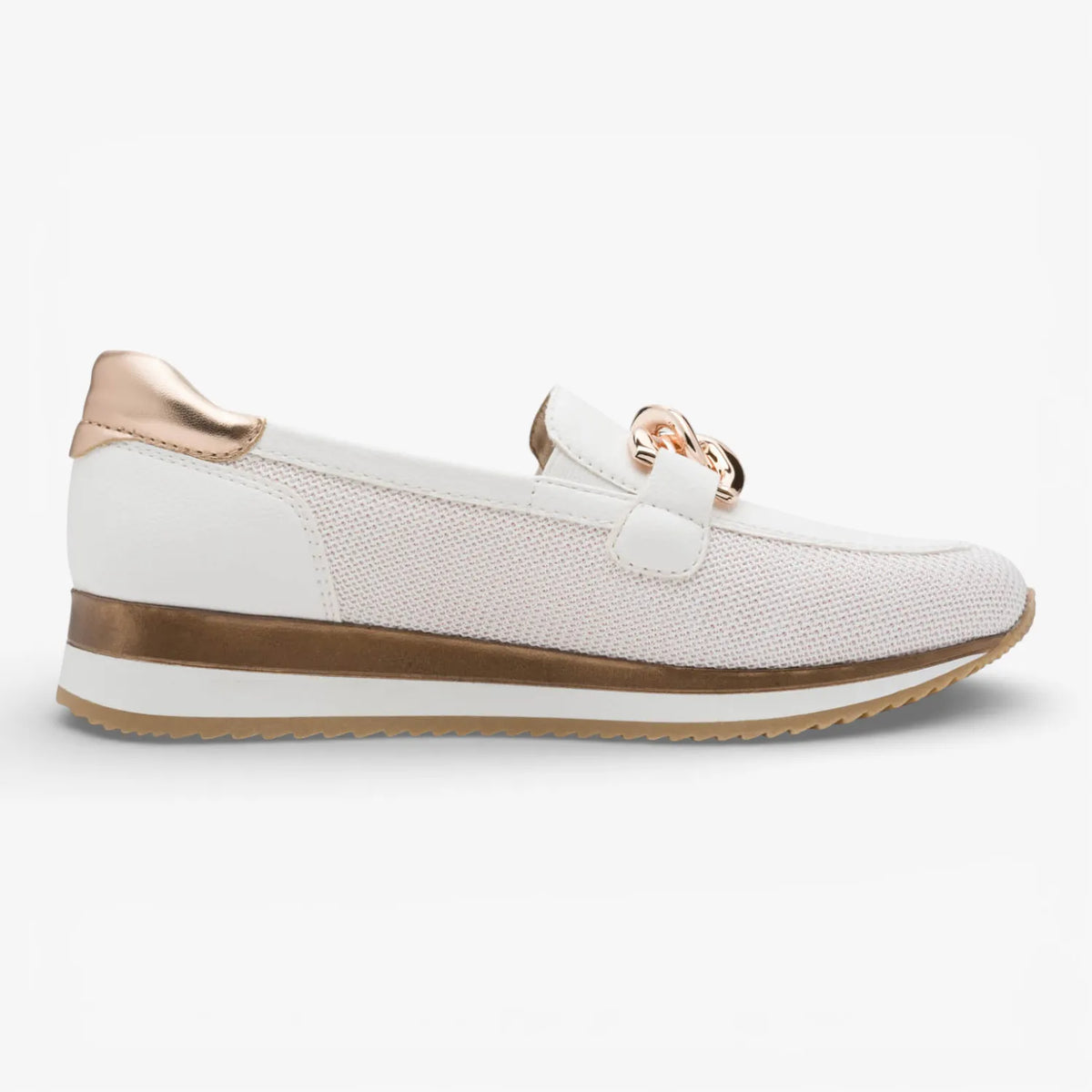 Jana Softline White/Rosegold Slip-on (Wide Fit H) – 8-24766-42 152