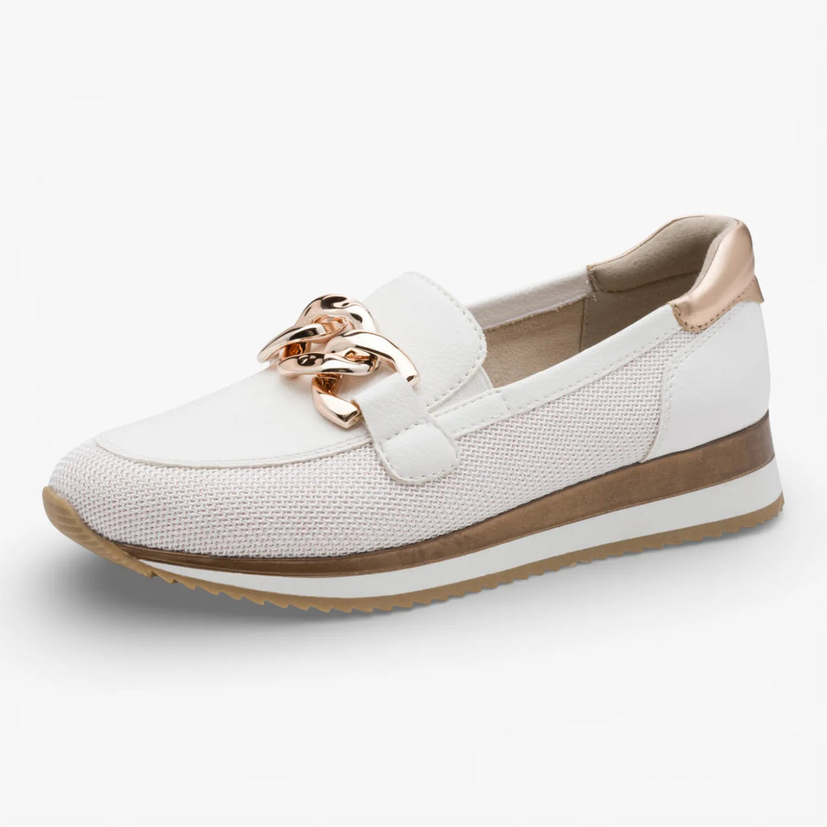 Jana Softline White/Rosegold Slip-on (Wide Fit H) – 8-24766-42 152