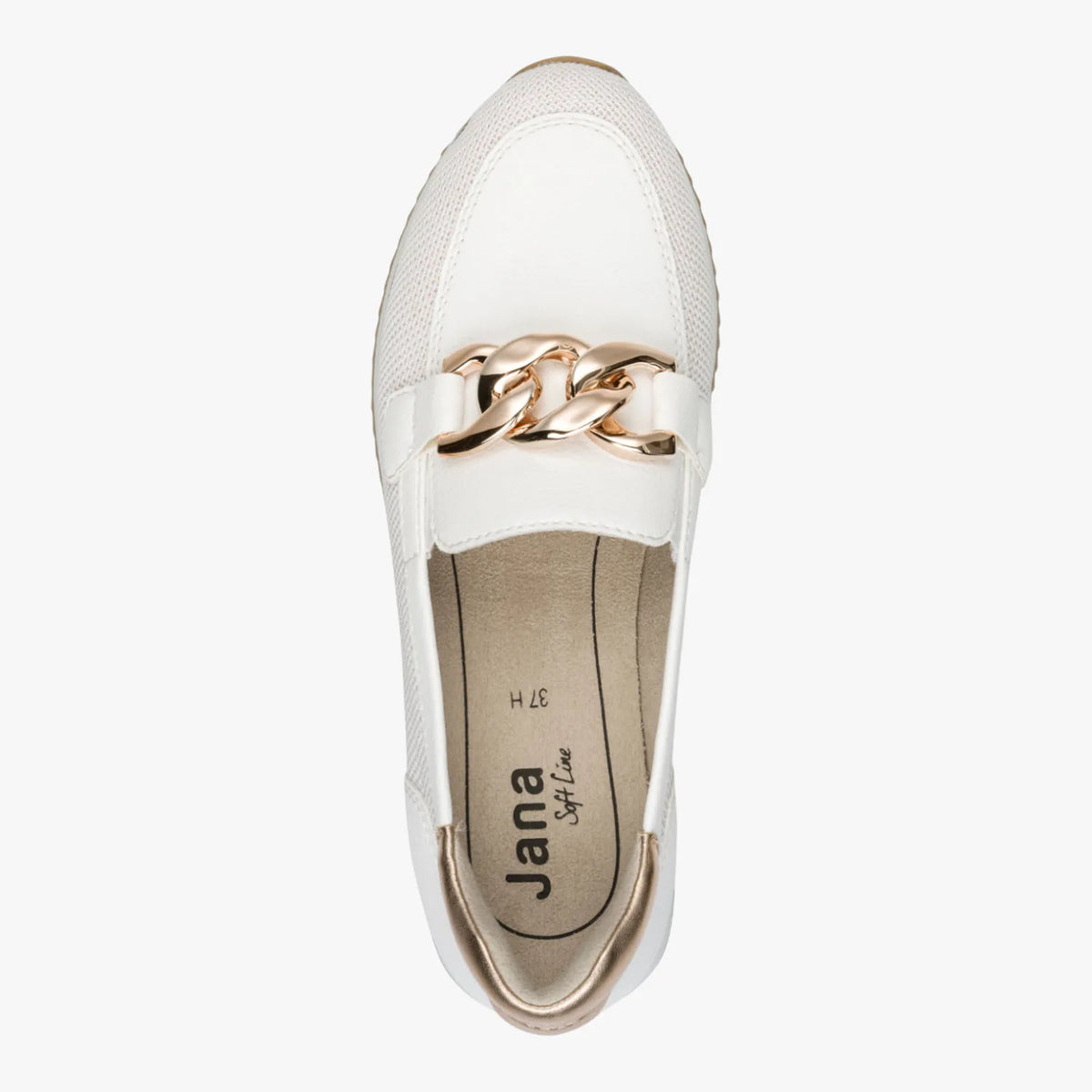 Jana Softline White/Rosegold Slip-on (Wide Fit H) – 8-24766-42 152