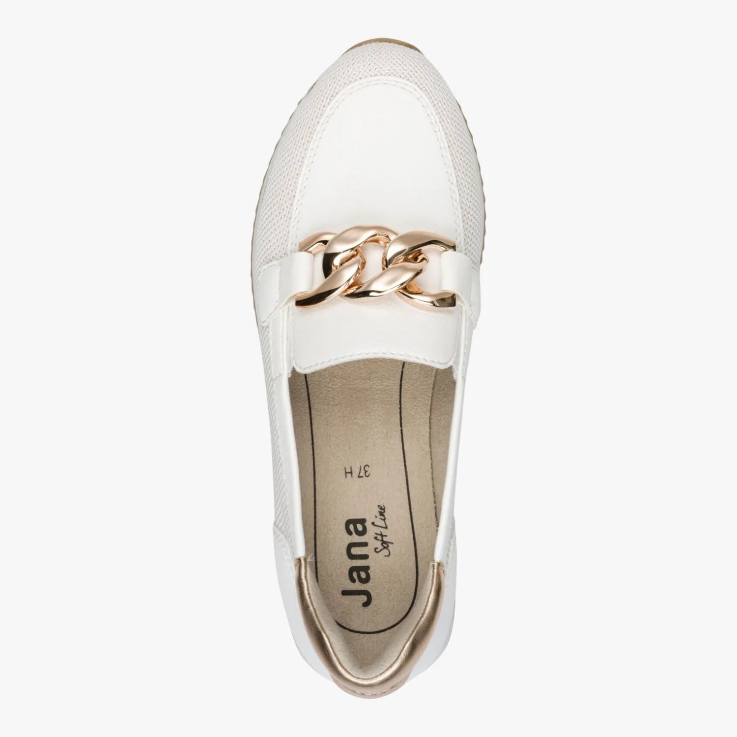 Jana Softline White/Rosegold Slip-on (Wide Fit H) – 8-24766-42 152