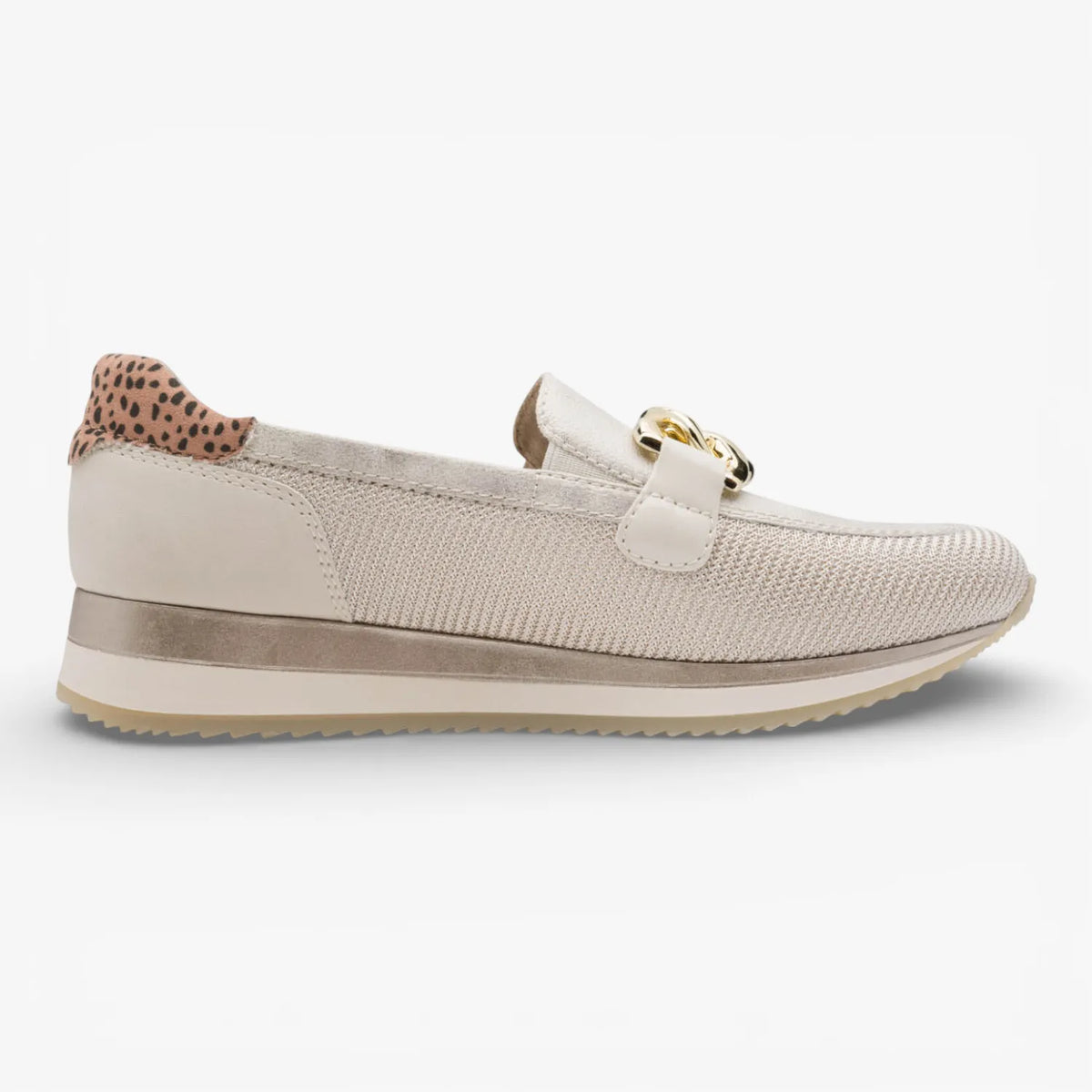 Jana Softline Beige/Gold Slip-on (Wide Fit H) – 8-24766-42 499