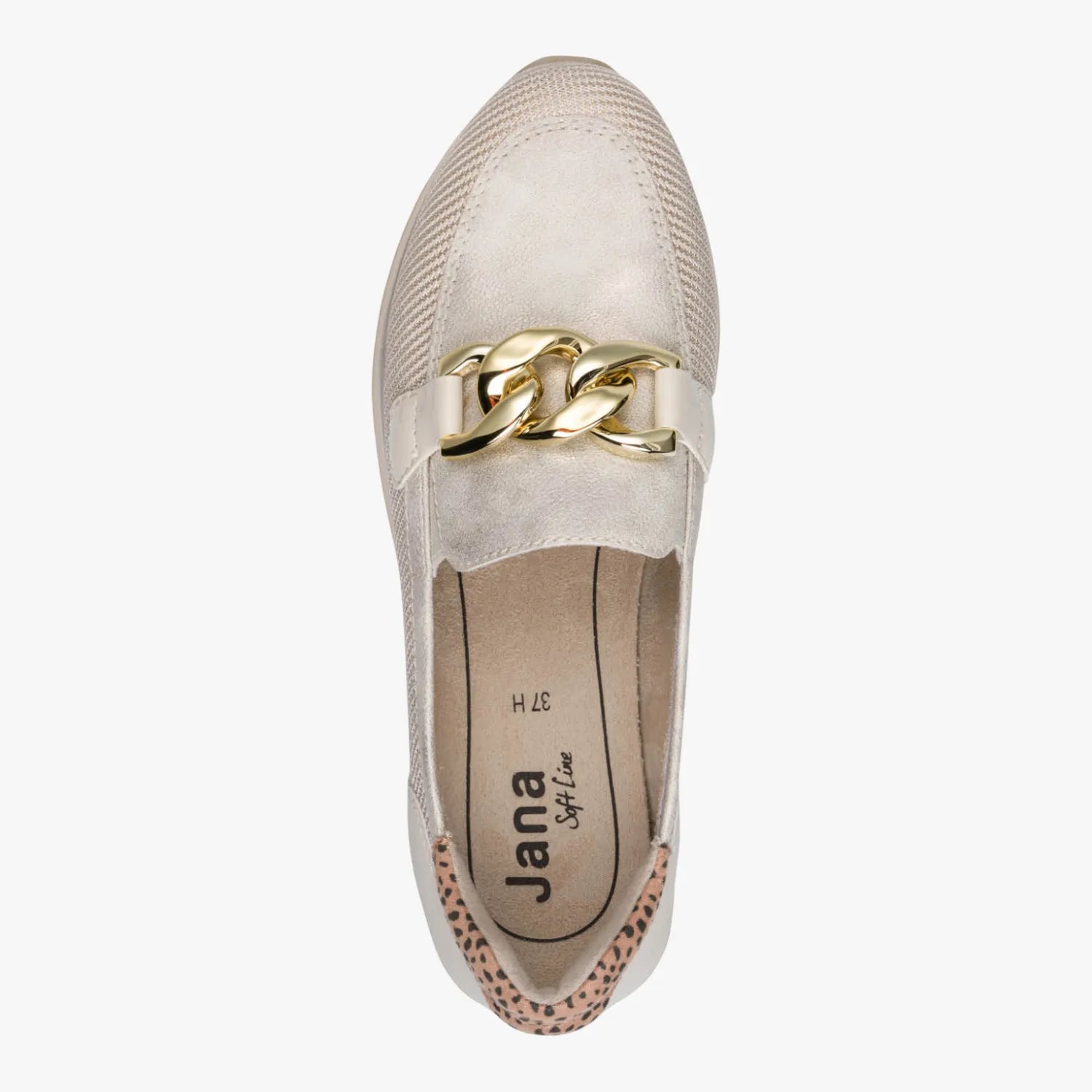 Jana Softline Beige/Gold Slip-on (Wide Fit H) – 8-24766-42 499