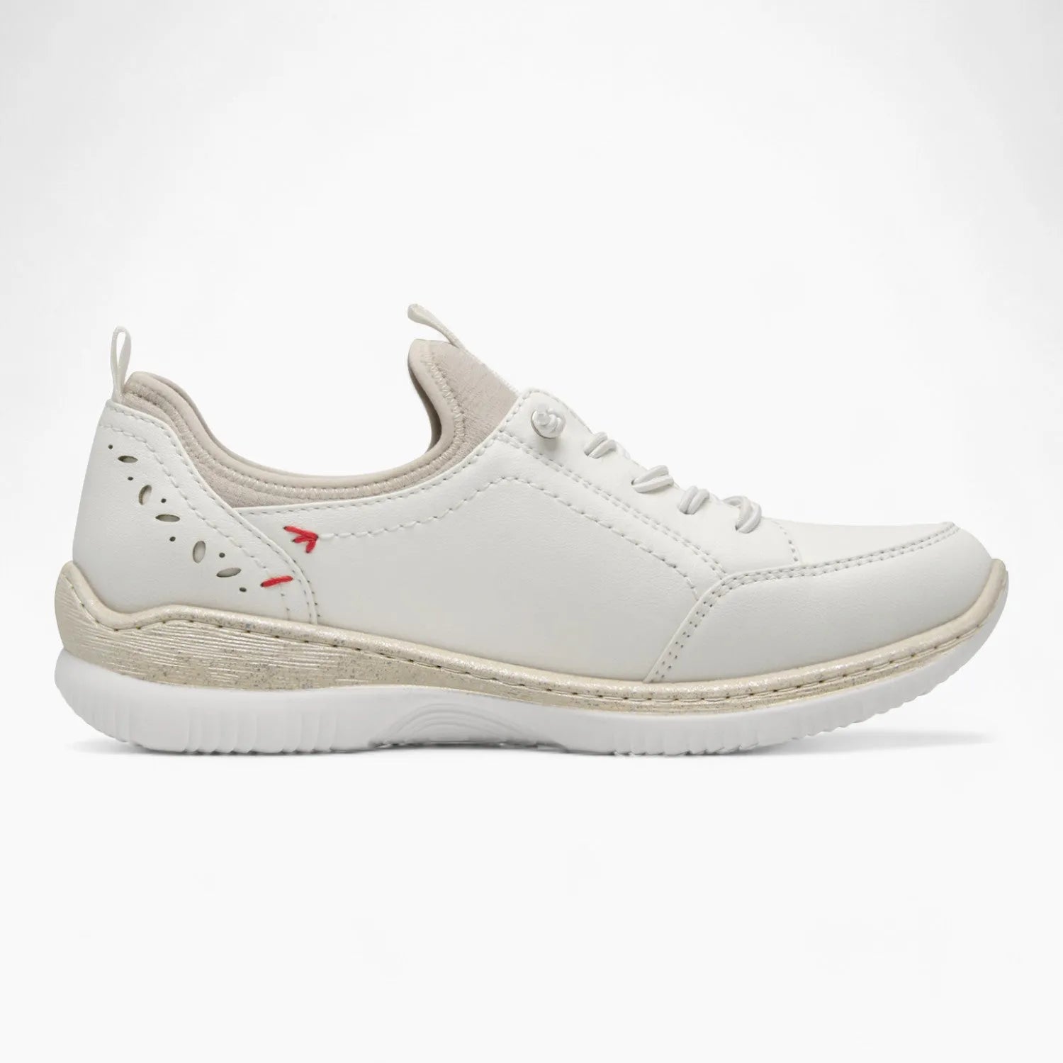 Jana Softline White Summer Shoe – Wide Fit & Airy Comfort - Leavys Shoes