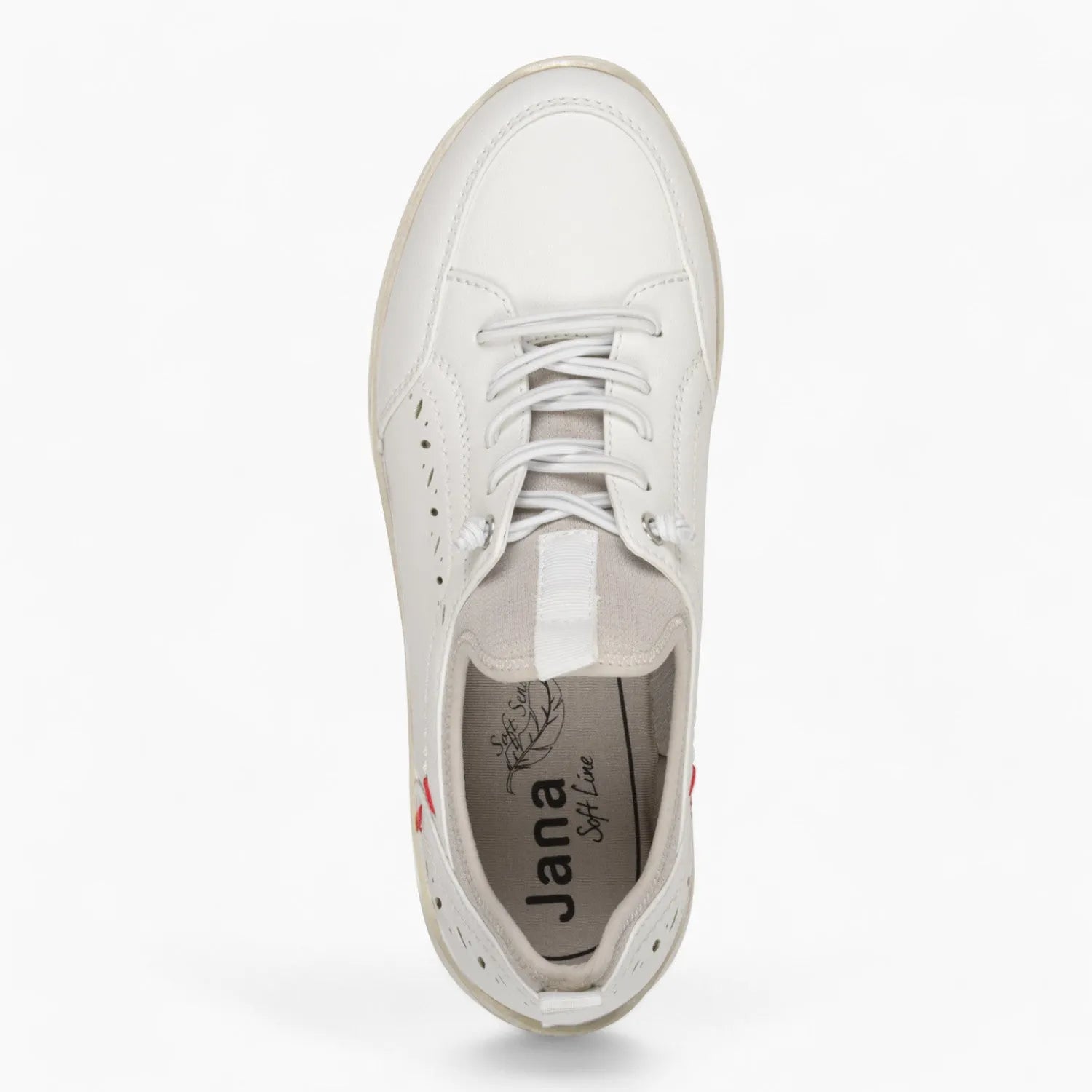 Jana Softline White Summer Shoe – Wide Fit & Airy Comfort - Leavys Shoes
