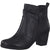 Angled view of Jana Black Ankle Block Heel Boot.
