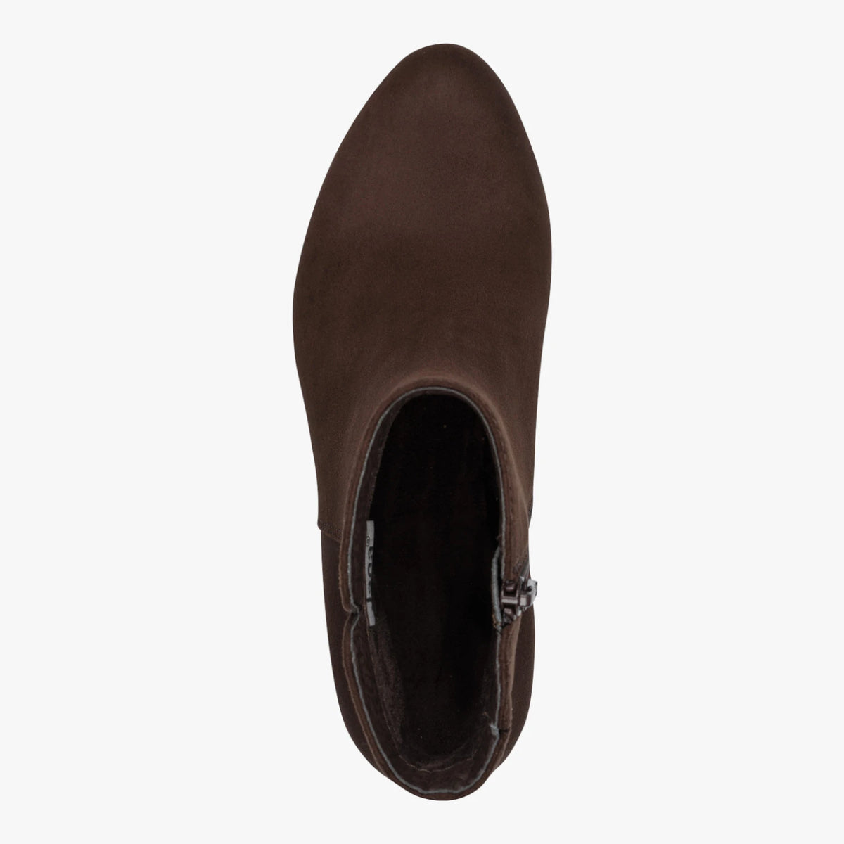 Jana Softline Brown Suede-Effect Wide Fit Ankle Boots