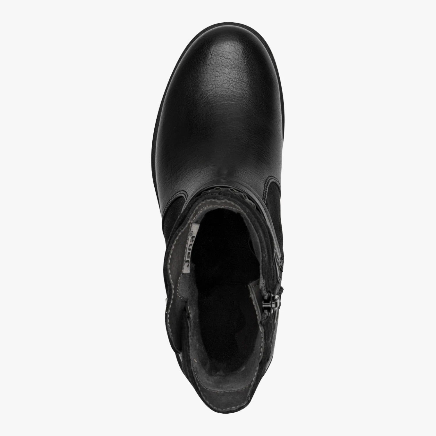 Jana Black Wide Fit TEX Strap Ankle Boots