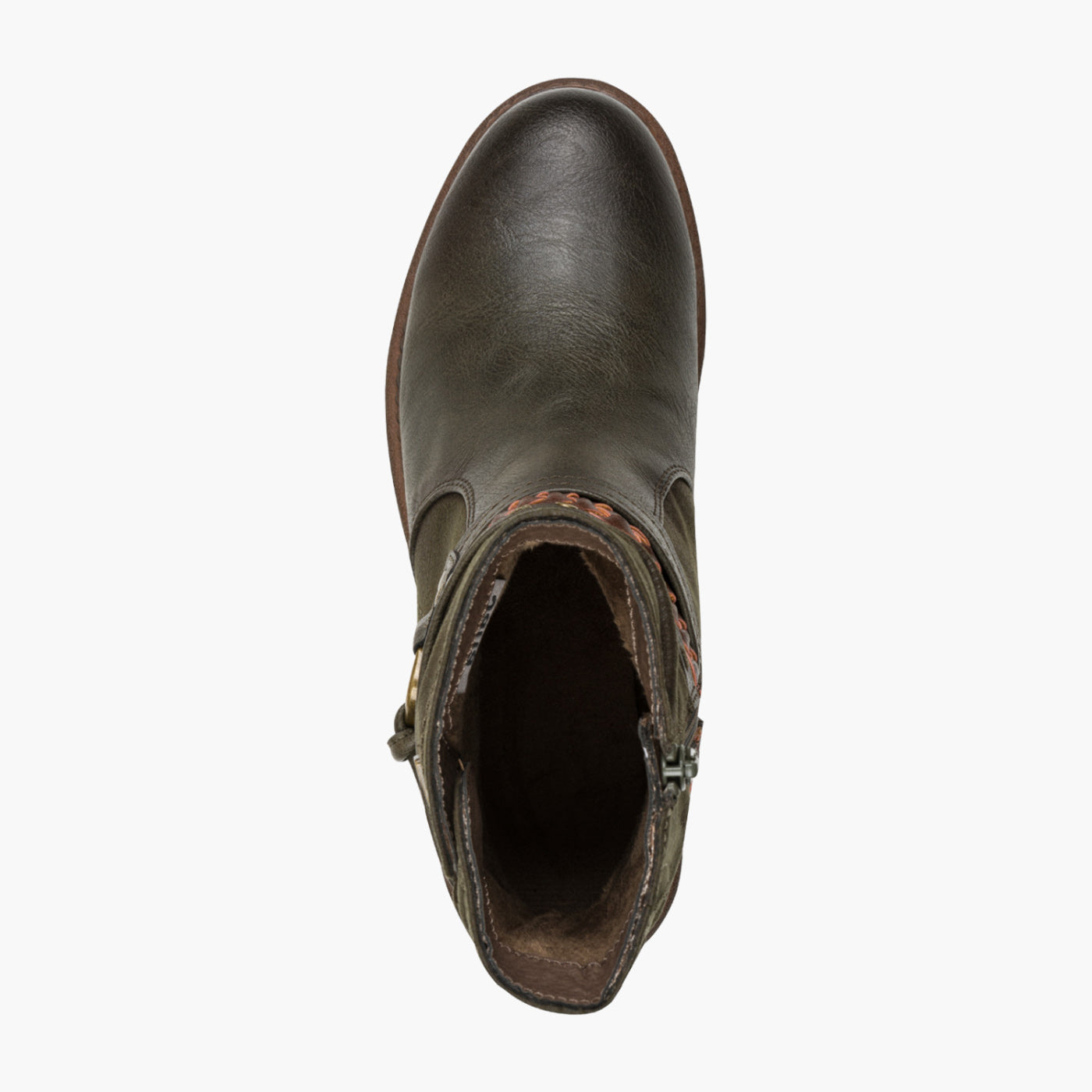 Jana Green Vegan TEX Boots with Braided Strap Detail - Leavys Shoes