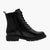 Jana Black Lace-Up Vegan Ankle Boots with Zip & 30mm Heel - Leavys Shoes