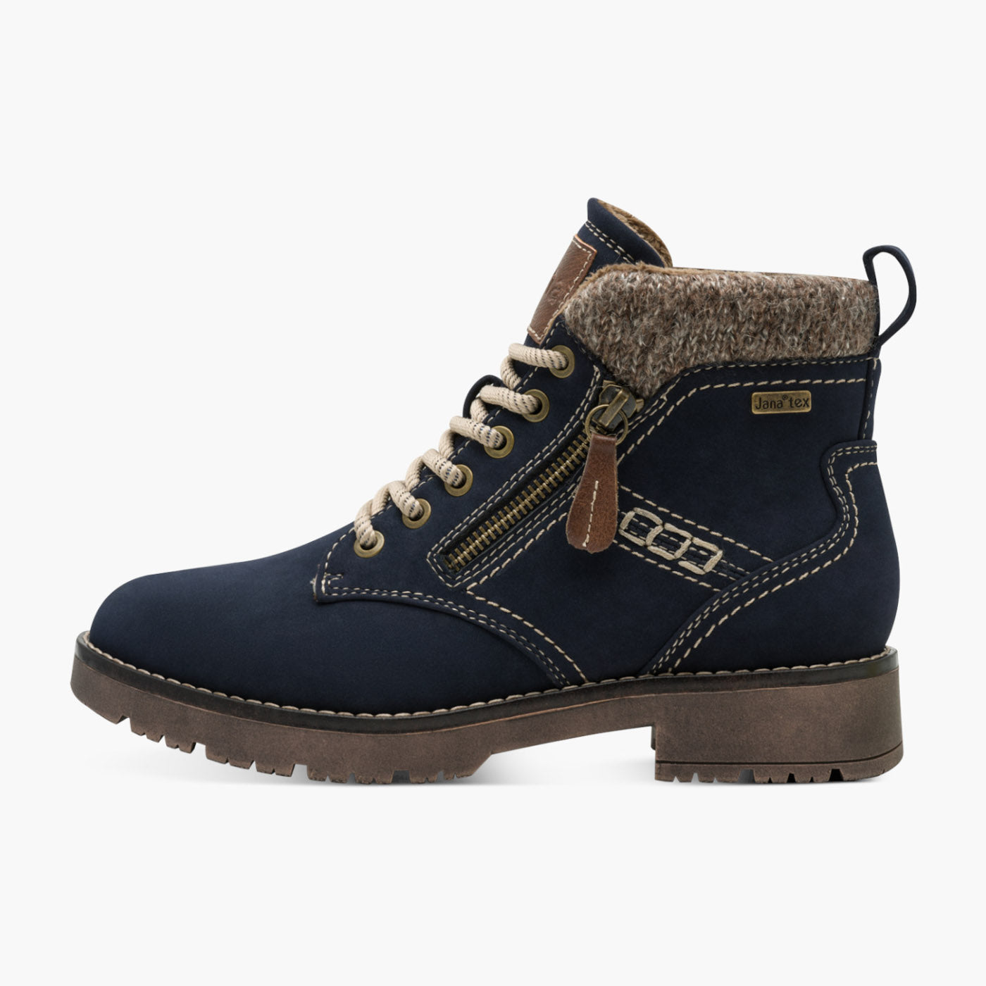 Jana Navy Vegan Winter Boot with Warm Lining & TEX - Leavys Shoes