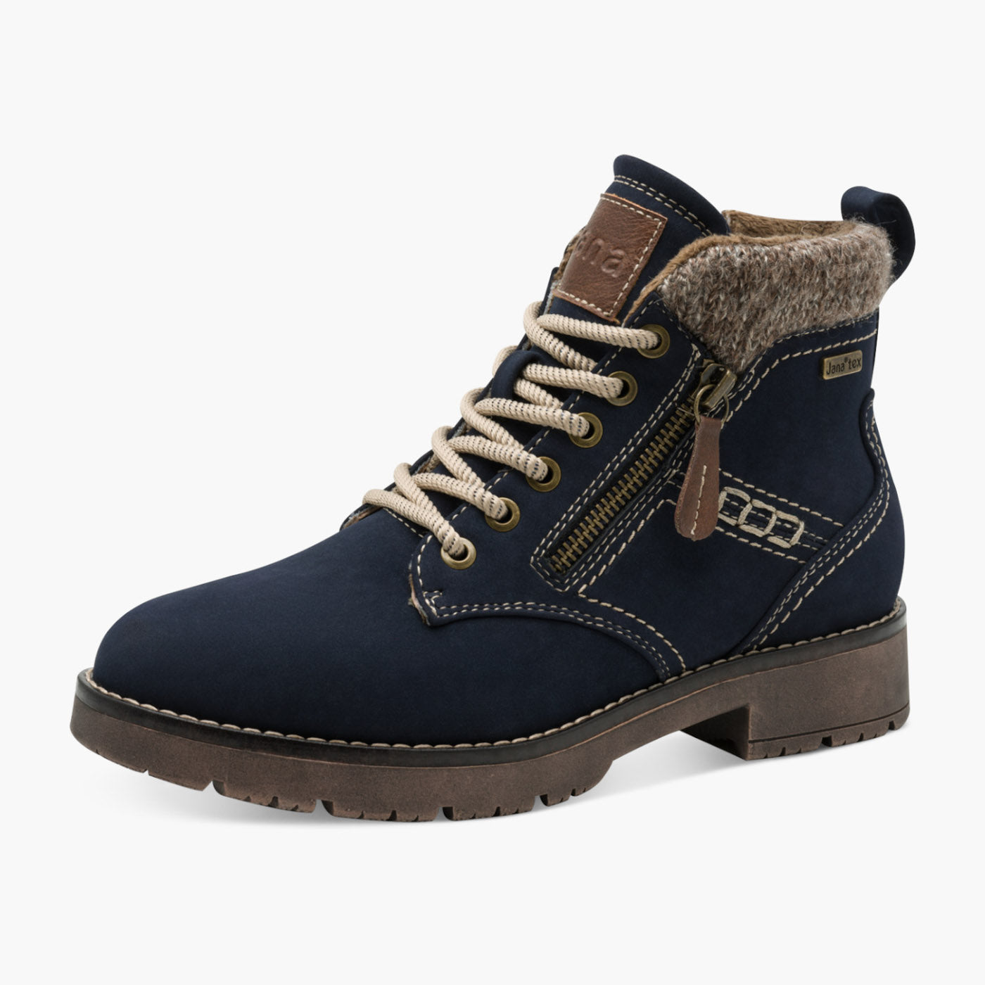 Jana Navy Vegan Winter Boot with Warm Lining & TEX - Leavys Shoes