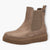 Light Beige Women's Boots with Chunky Platform Sole - Leavys Shoes