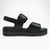Jana Softline Black Summer Sandal – Wide Fit & Trendy Buckle Design - Leavys Shoes