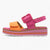 Jana Softline Fuchsia and Orange Sandal – Wide Fit & Bold Matte Design - Leavys Shoes