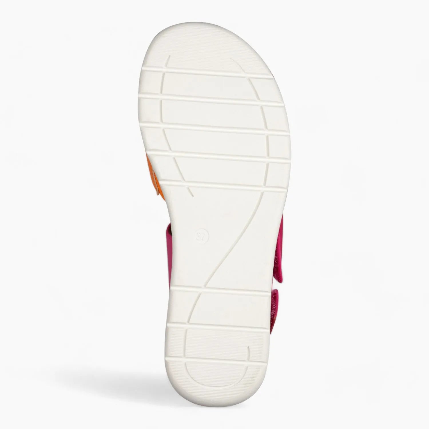 Jana Softline Fuchsia and Orange Sandal – Wide Fit & Bold Matte Design - Leavys Shoes