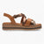 Jana Softline Tan Summer Sandals – Leopard Print & Wide Fit - Leavys Shoes