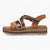 Jana Softline Tan Summer Sandals – Leopard Print & Wide Fit - Leavys Shoes