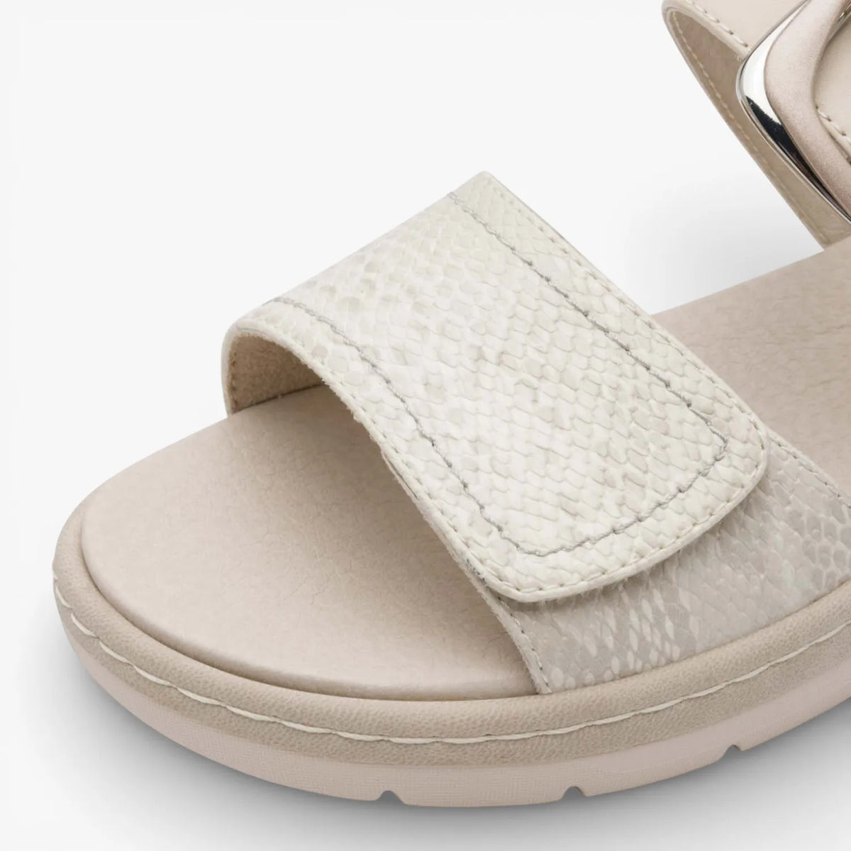 Jana Softline Ivory & Beige Comfort Sandals (Wide Fit H) – 8-28701-46 414