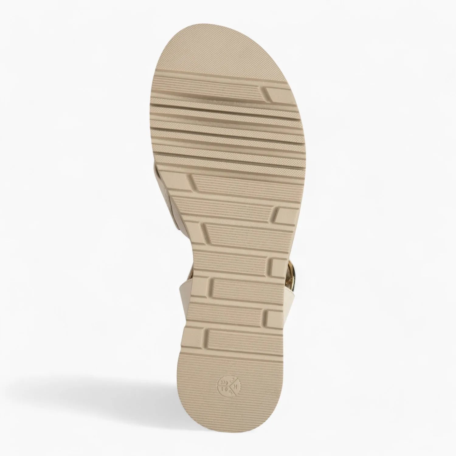 Jana Softline Beige Wedge Sandal – Espadrille Detail & Wide Fit - Leavys Shoes
