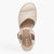 Jana Softline Beige Wedge Sandal – Espadrille Detail & Wide Fit - Leavys Shoes