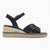 Jana Softline Navy Wedge Sandal – Elegant Espadrille Detail - Leavys Shoes