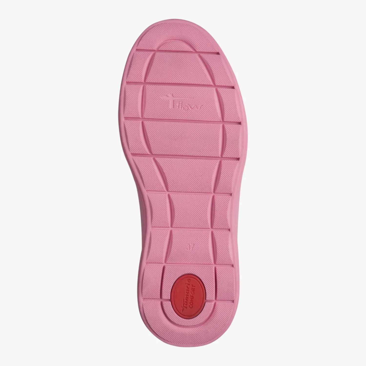 Tamaris Comfort Pink Multi Platform Trainer with Zip and Leopard Detail