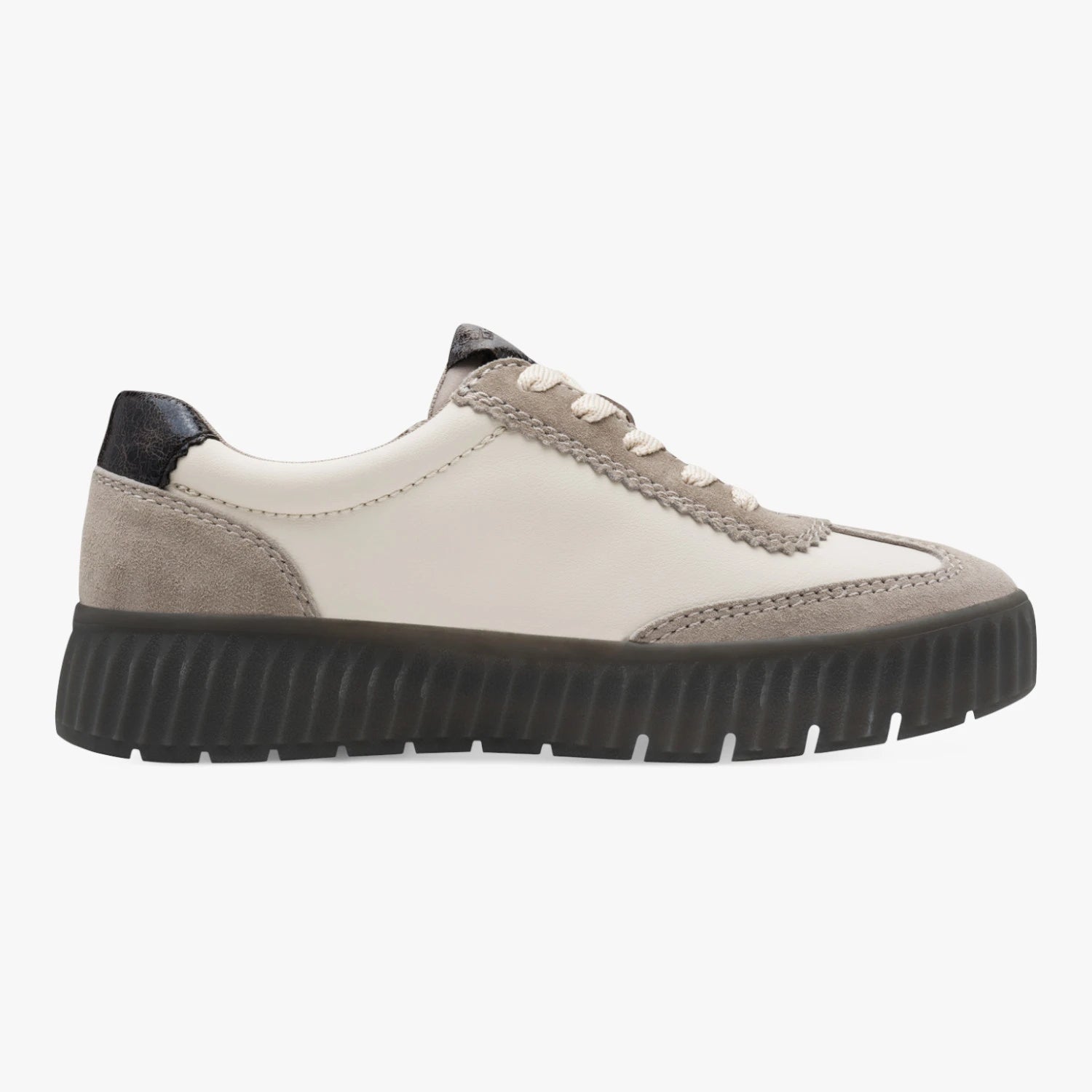Tamaris Comfort Light Grey Wide Fit Platform Trainers