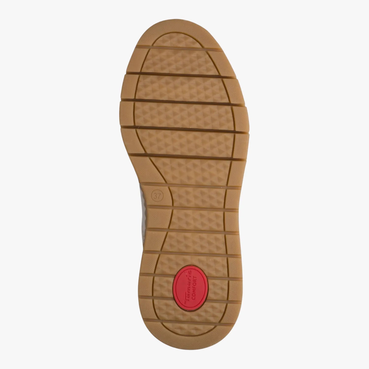 Tamaris Comfort Light Gold Wide Fit Trainer With Removable Insole