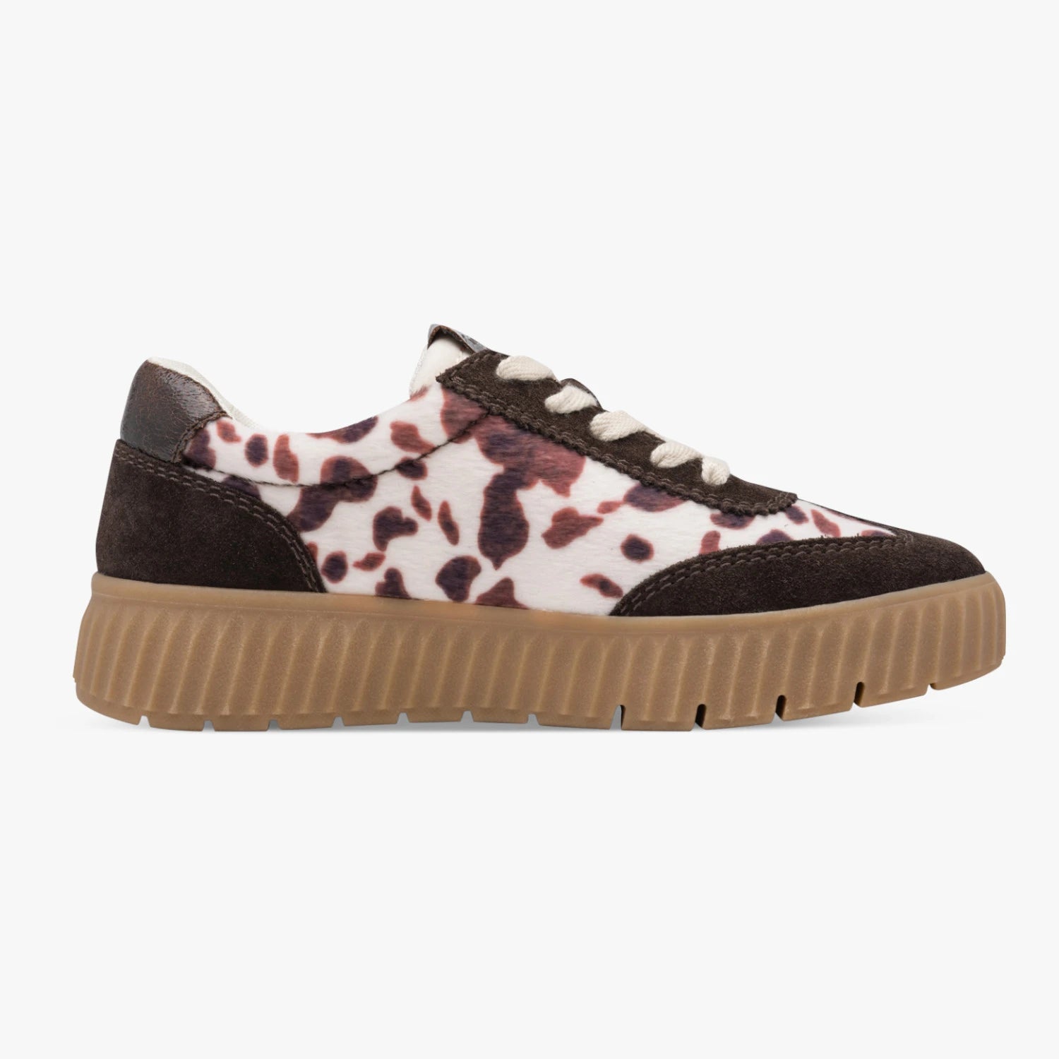 Tamaris Comfort Cow Print Wide Fit Trainers